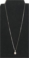 925 Sterling Silver 18in Necklace w/Gemstones
