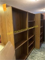 (7) Wood Shelf Units