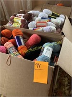 3 Large Boxes of Yarn