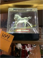 Bud Light Clydesdale Lamp - works