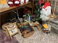 Misc. Wood Craft Items & Artificial Flowers
