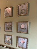 Set of 6 floral prints