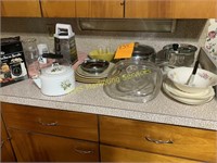 Assort. Kitchen Counter Misc. Dishes