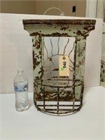 Antique wood and iron planter