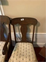 Pair of Oak T back chairs