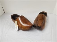 Pair of wood shoes