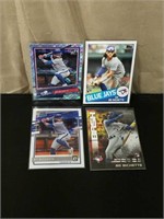 (4) Rare Bo Bichette Rookie Baseball Cards