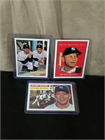 (3) 1996 Topps Mickey Mantle Baseball Cards (mint)
