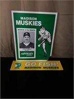 Madison Muskies Minor League Program & Sticker
