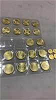 (22) Gold Colored Coins