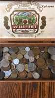 Box of foreign coins - unsearched