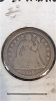 1856 Sitting Liberty Dime -small date