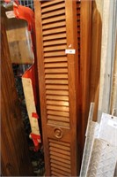 wooden bifold shutters x4     24"x78"tall