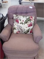 Mauve swivel rocker