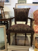 Six dark brown dining chairs