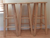 Lot #526 - (3) Contemporary 30” bar stools