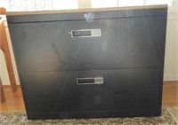 Lot #557 - Two drawer horizontal file cabinet