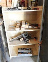 Lot #594 - Four tier shelf full of clamps: “C"