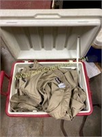 Ice chest full of 5 Bulwark Apparel 3XL shirts