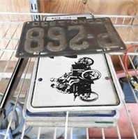Lot #626 - Qty of vintage car tags to include