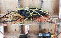 Lot #627 - Extension cord lot with drop light