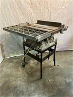 10 in hd table saw on rolling stand