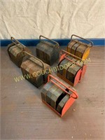 Six sets of reed pipe threading dies