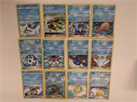 (12) Rare Water Pokemon Cards