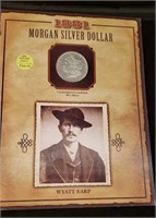 1881 Morgan Dollar Wyatt Earp stamp collectible