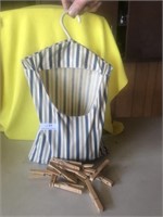 Vintage Clothes Pin Bag w/Pins - More Inside Bag