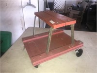 Vintage Shop Stool / Seat on Casters