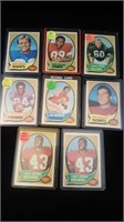 8 1970 football cards,all stars and rookies