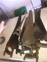 Large Lot of Old Hand Saws