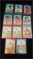 11 1971 topps football cards,all star players