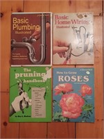 4 How to Books - Garden, Electric and Plumbing