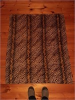 Leopard Print Car Blanket, possibly wool