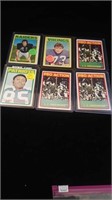6 1972 topps football cards,all.rookies