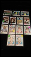 13 1973 topps football cards,all stars and