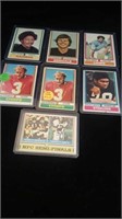 Seven 1974 topps football cards,all star players