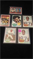 6 1976 topps football cards,all star players
