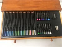 Wooden Art Set - Colored Pencils, Markers, Paint