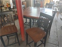 Tall 4ft Kitchen Table w/ Six Chairs