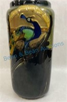 Peacock vase made in England 12 inches tall