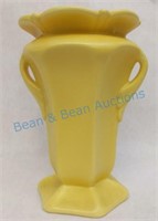 Yellow pottery vase