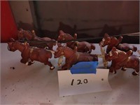 cast iron 8 horse hitch brewery wagon toy