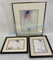 Three RC Gorman framed prints