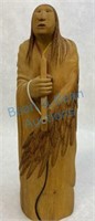 Wooden carved Katrina signed by artist