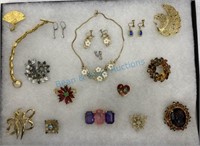 Grouping of costume jewelry