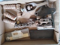 pipe vise, hammers and miscellaneous tools