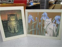 2 Cat Pictures Left is 24 1/4" x 18 1/4"